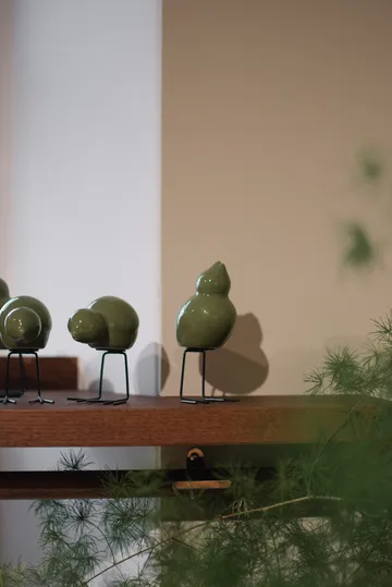 Set de 2 adornos de Pascua Swedish Birds DBKD - Shiny green - DBKD