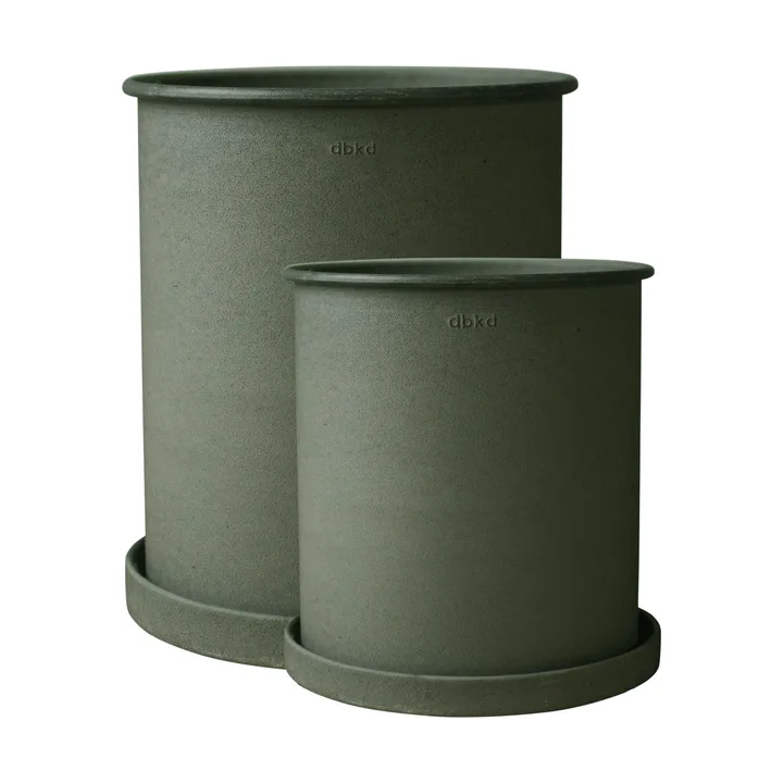 Set de 2 macetas Plant pot large - Green - DBKD
