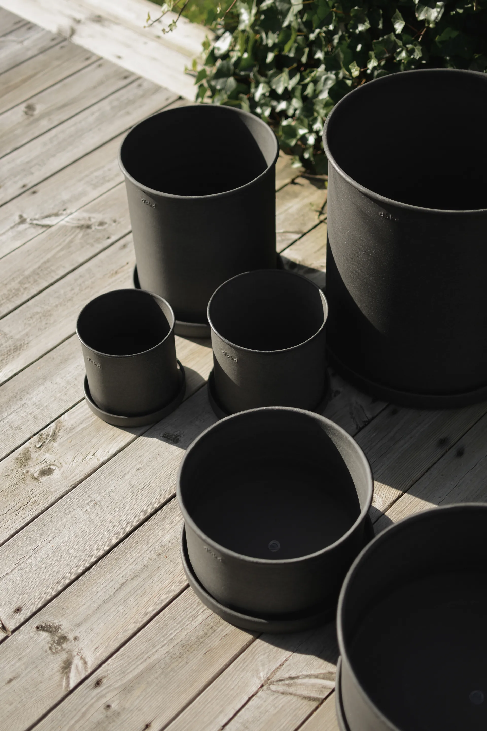 Set de 2 macetas Plant pot small, Black DBKD