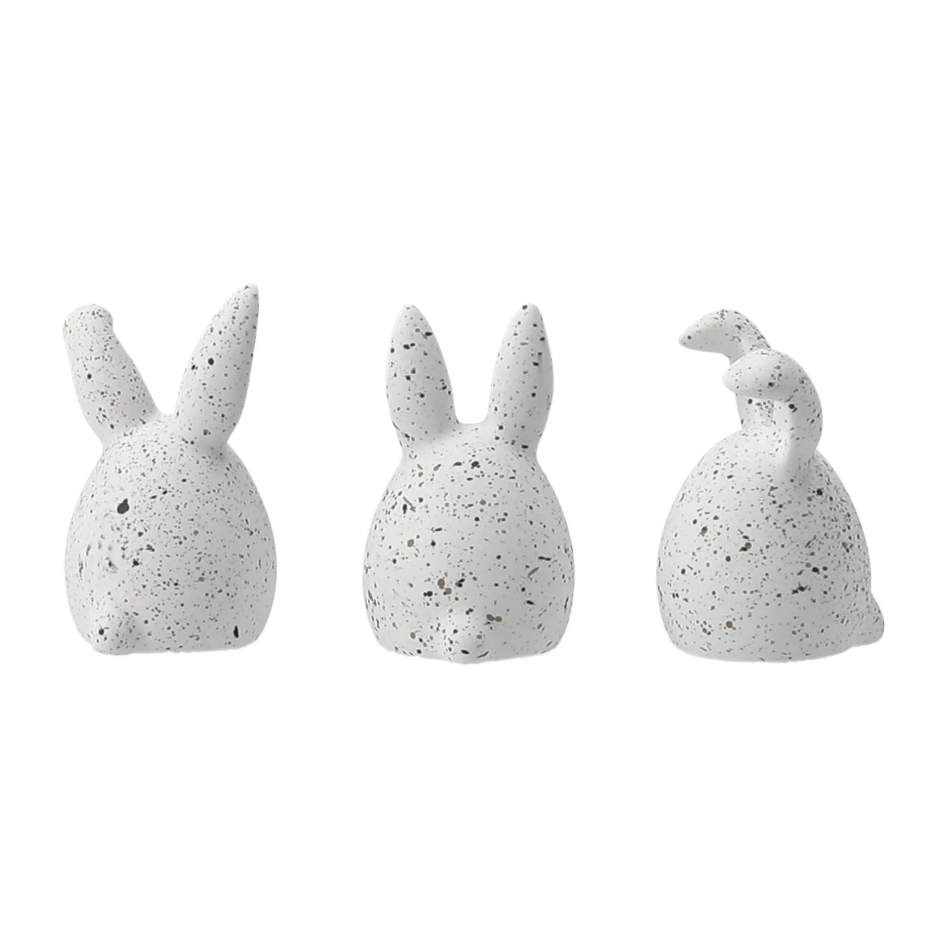 Set de 3 conejos de pascua Triplets, White dot DBKD