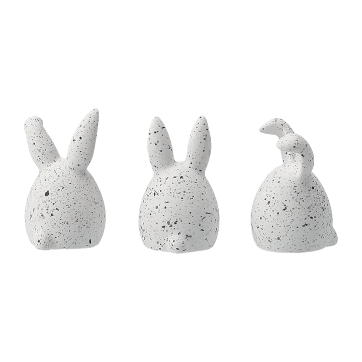 Set de 3 conejos de pascua Triplets, White dot DBKD