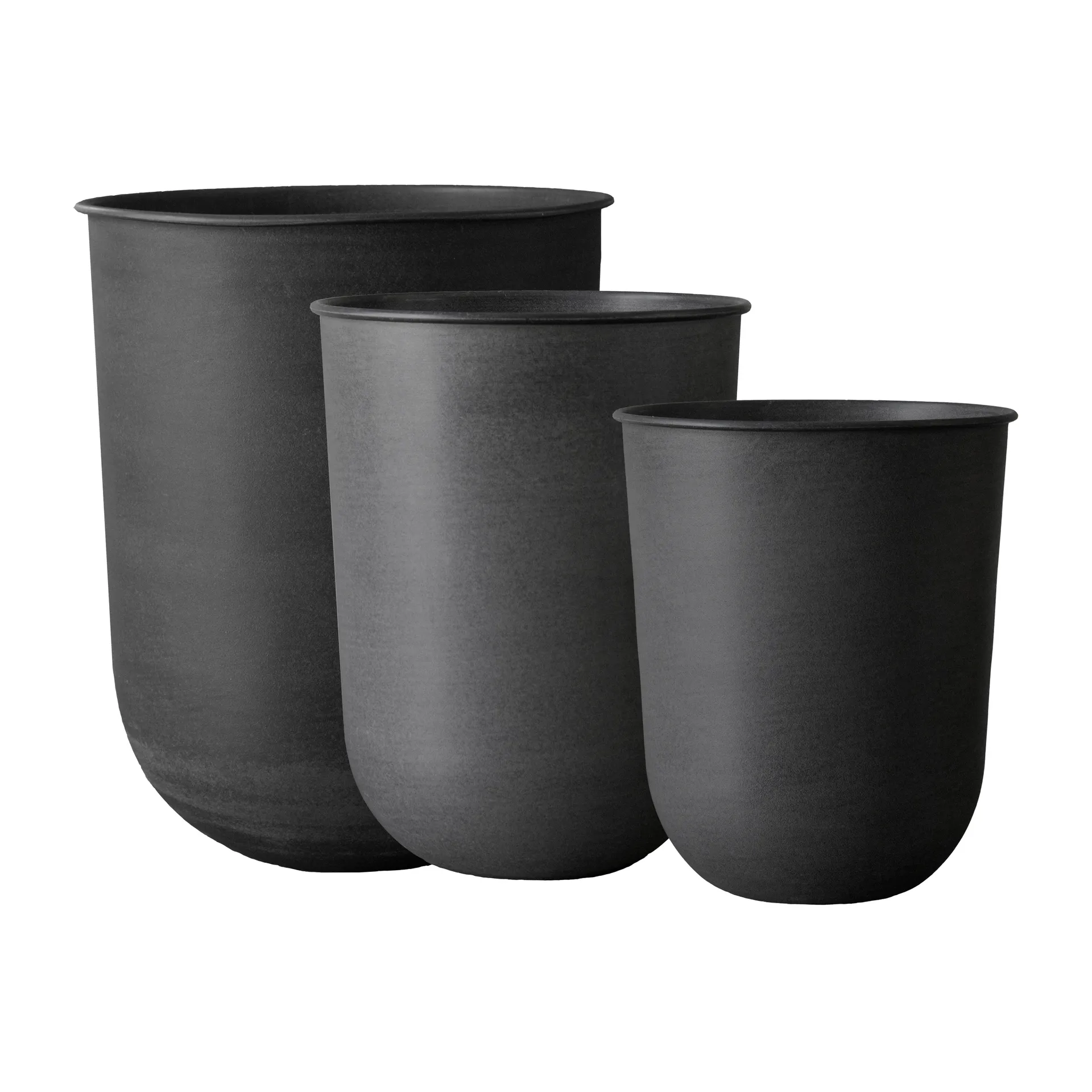 Set de 3 macetas Out, Black DBKD