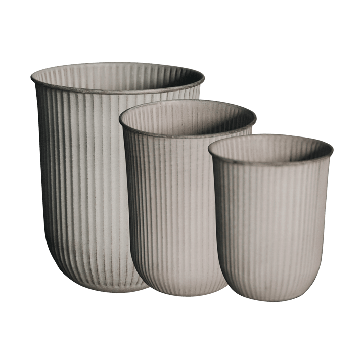 Set de 3 macetas Out stripe - Beige - DBKD