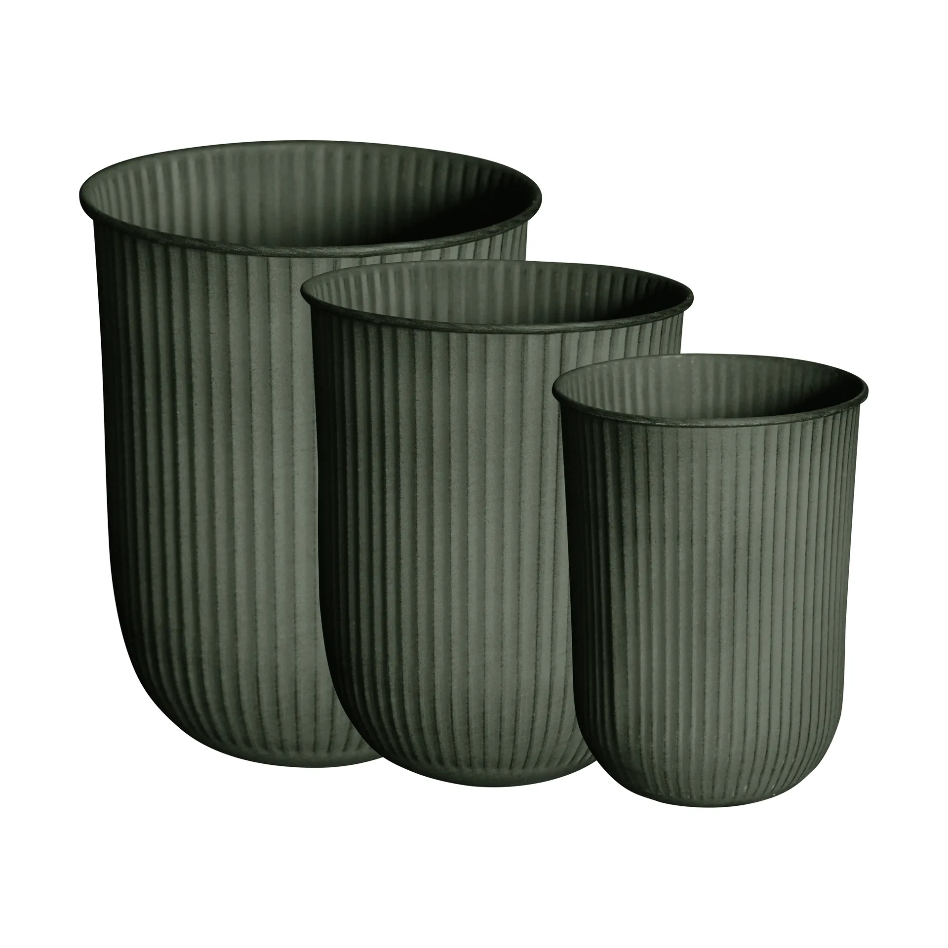 Set de 3 macetas Out stripe, Green DBKD