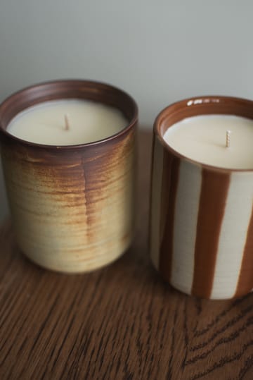 Vela aromática Burn 60 h - Crema-marrón - DBKD