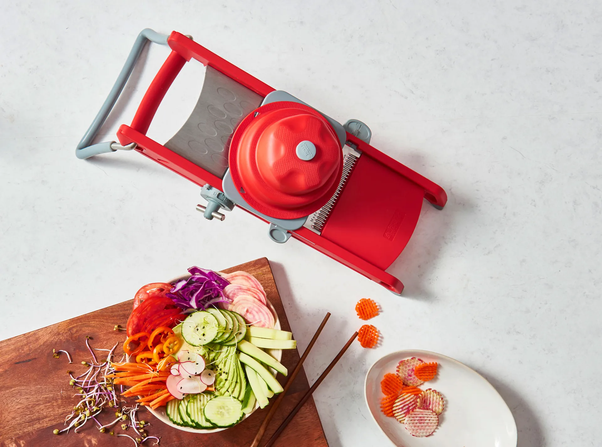 Cortador de verduras De Buyer Swing Plus, rojo De Buyer