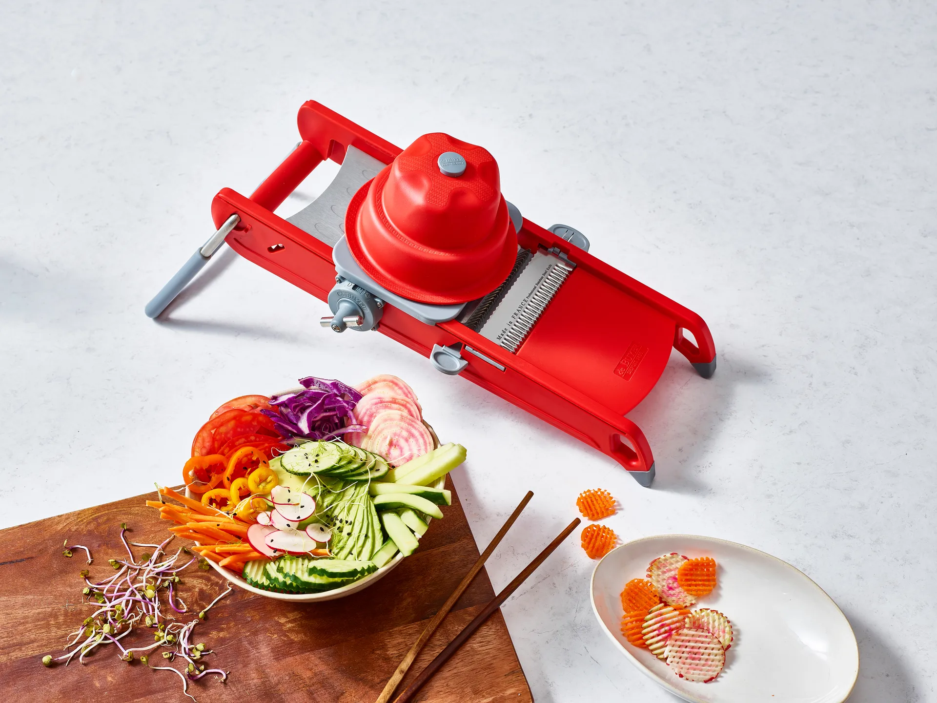 Cortador de verduras De Buyer Swing Plus, rojo De Buyer