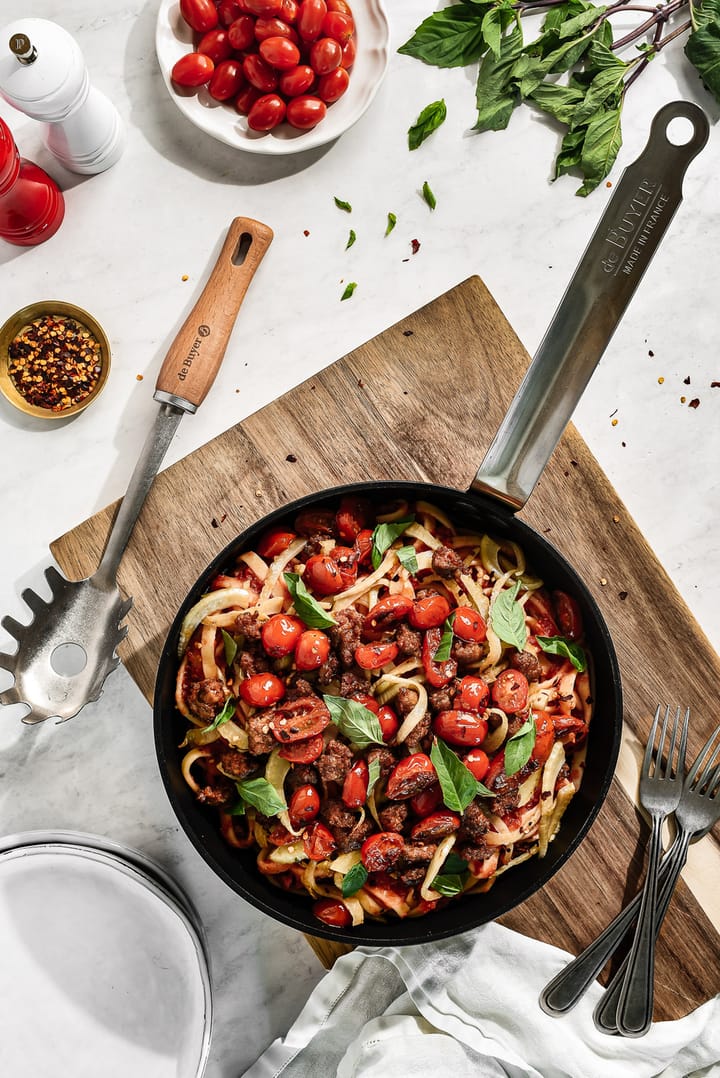 Cuchara para spaguetti con mango de madera De Buyer B Bois, acero inoxidable De Buyer