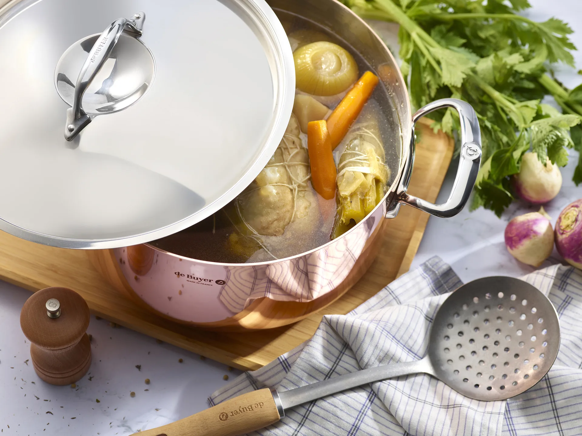 Olla inducción con tapa Prima Matera, 24 cm De Buyer