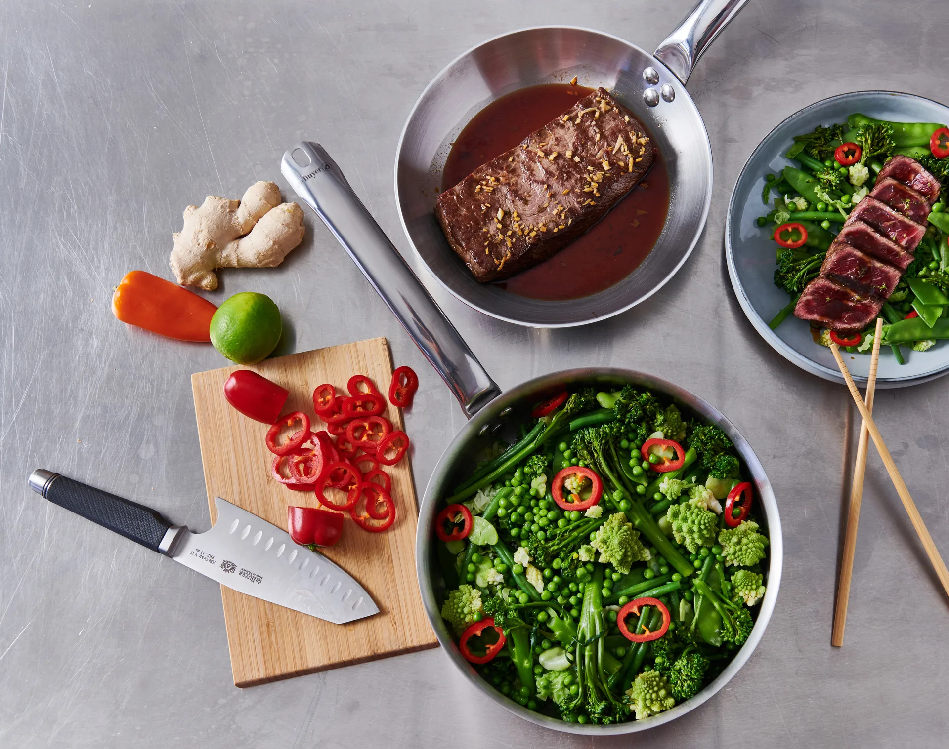 Sartén de acero inoxidable Alchimy, Ø24 cm De Buyer