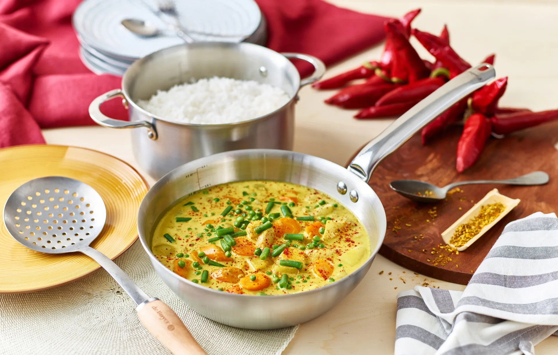 Sartén redondeada de acero inoxidable Alchimy, Ø20 cm De Buyer