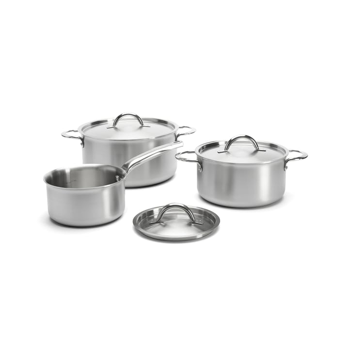 set de cacerolas con tapas de Buyer Alchimy  6 piezas - Acero inoxidable - De Buyer