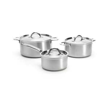 set de cacerolas con tapas de Buyer Alchimy  6 piezas - Acero inoxidable - De Buyer