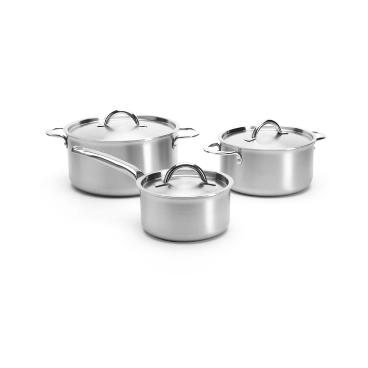 set de cacerolas con tapas de Buyer Alchimy  6 piezas, Acero inoxidable De Buyer