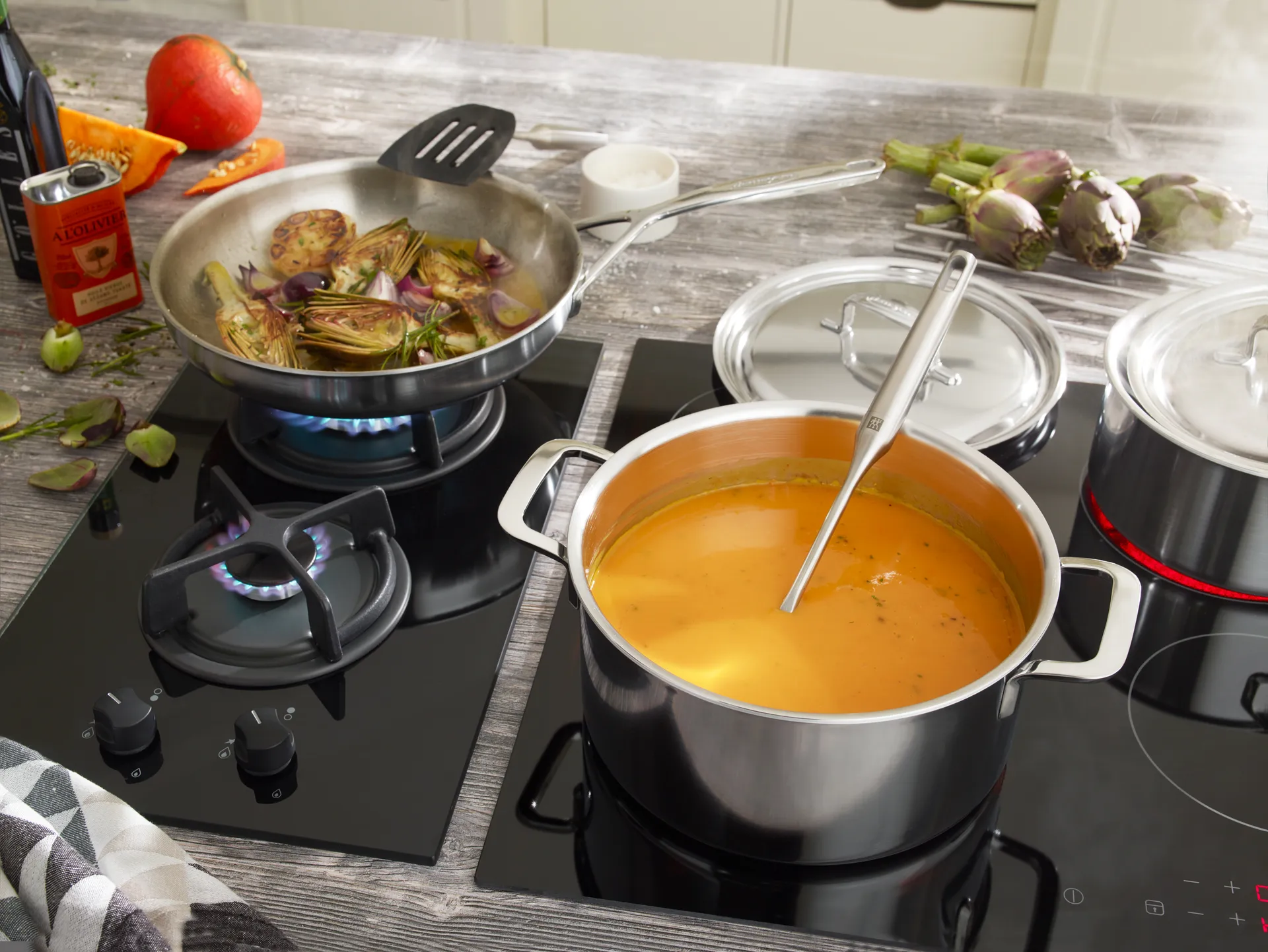 Demeyere 5-Plus olla alta de acero inoxidable, 8 L Demeyere