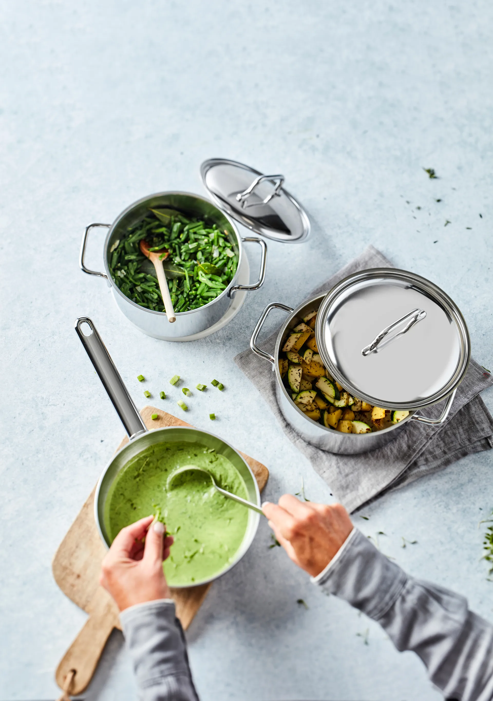 Demeyere Apollo 7 olla baja de acero inoxidable, 2,2 L Demeyere