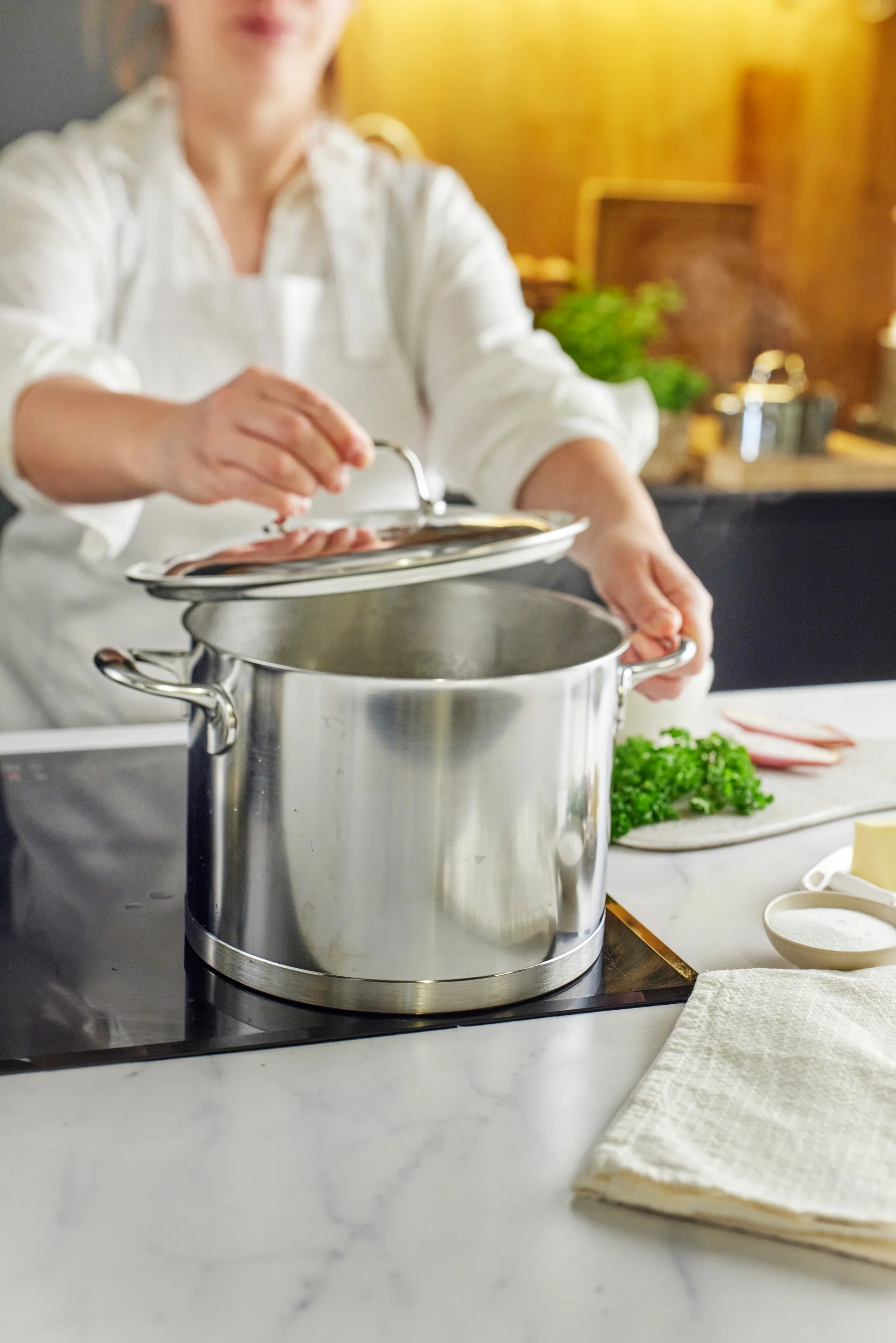 Demeyere Atlantis 7 olla alta de acero inoxidable, 8 L Demeyere