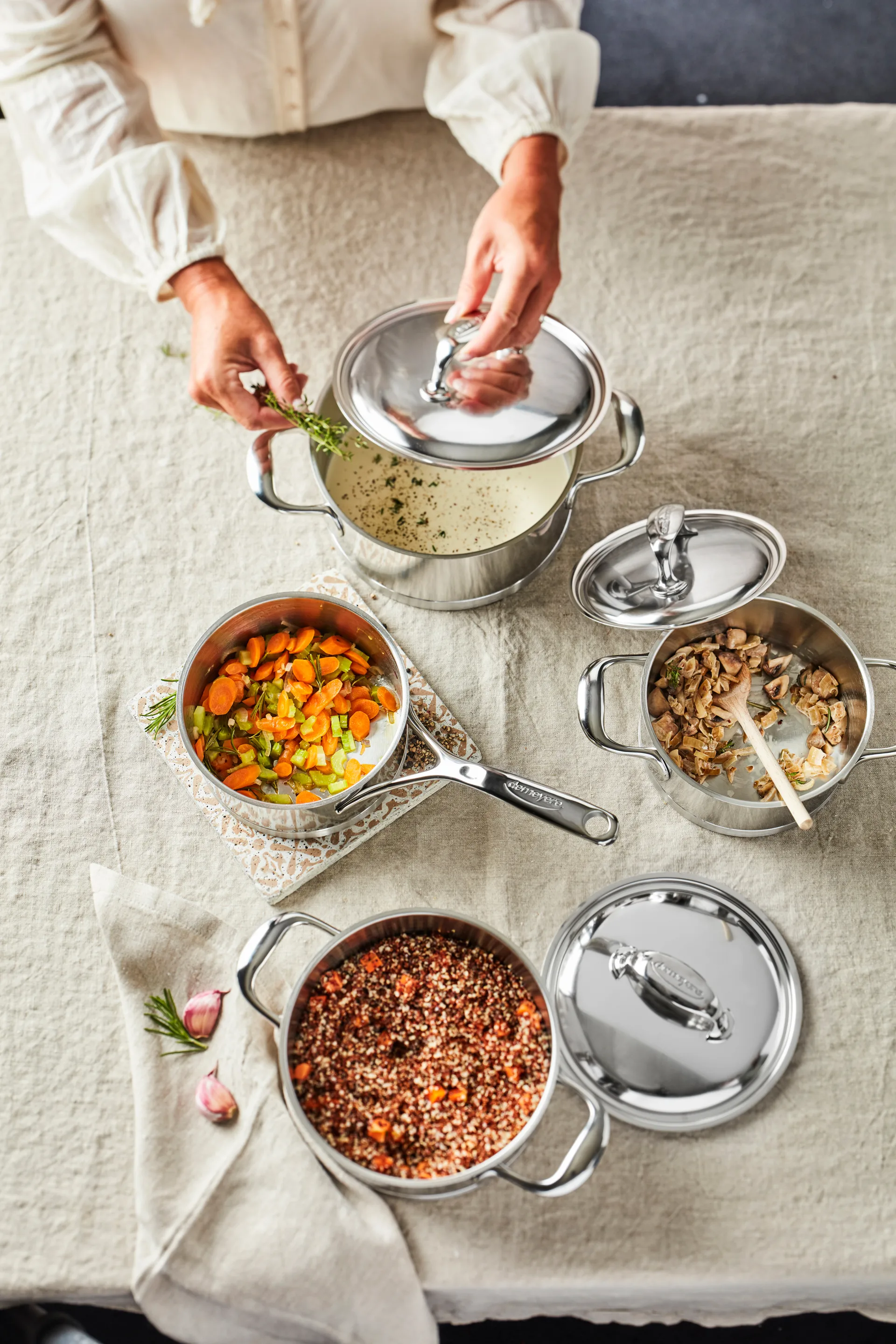 Demeyere Atlantis 7 olla baja de acero inoxidable, 1,5 L Demeyere