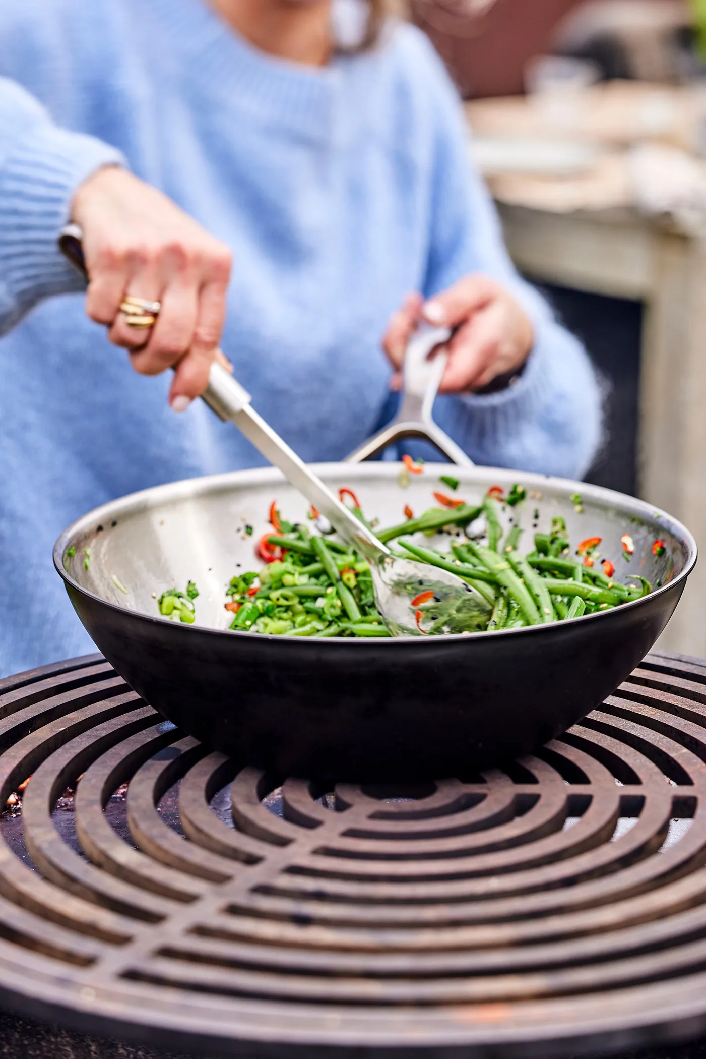 Demeyere Black 5 sartén wok de acero inoxidable, Ø30 cm Demeyere