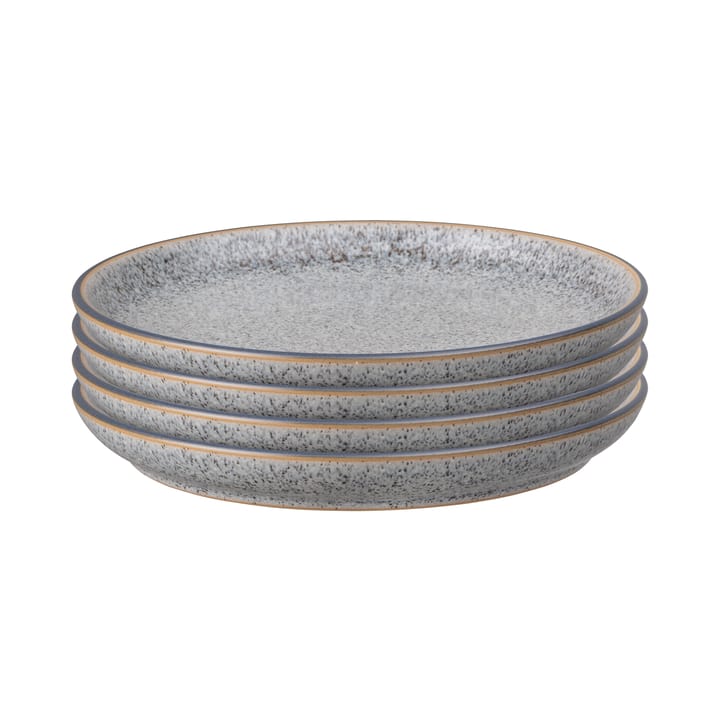 4 Platos Studio Grey 21 cm - Granite - Denby