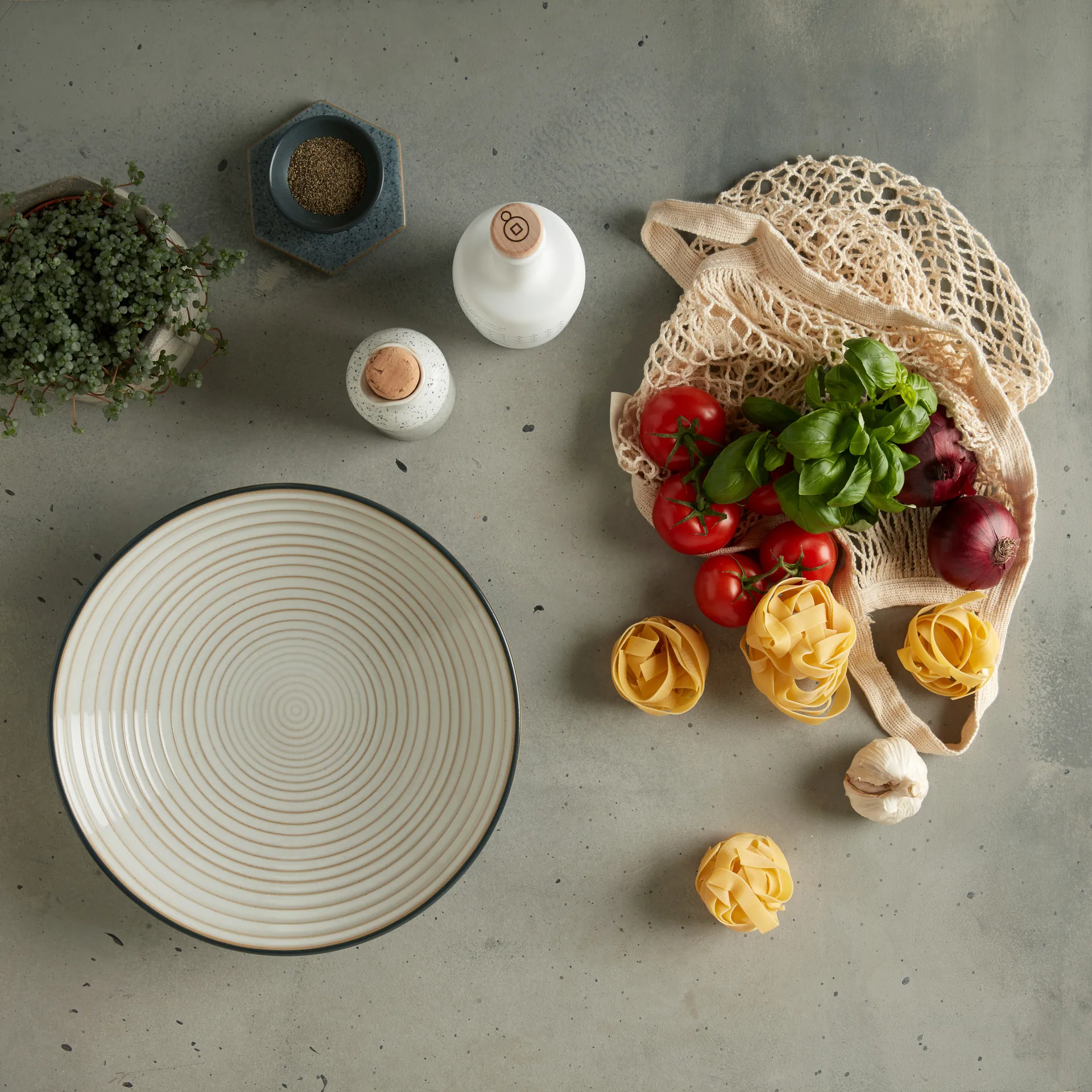 Bol Studio Grey acanalado 31 cm, Granite Denby