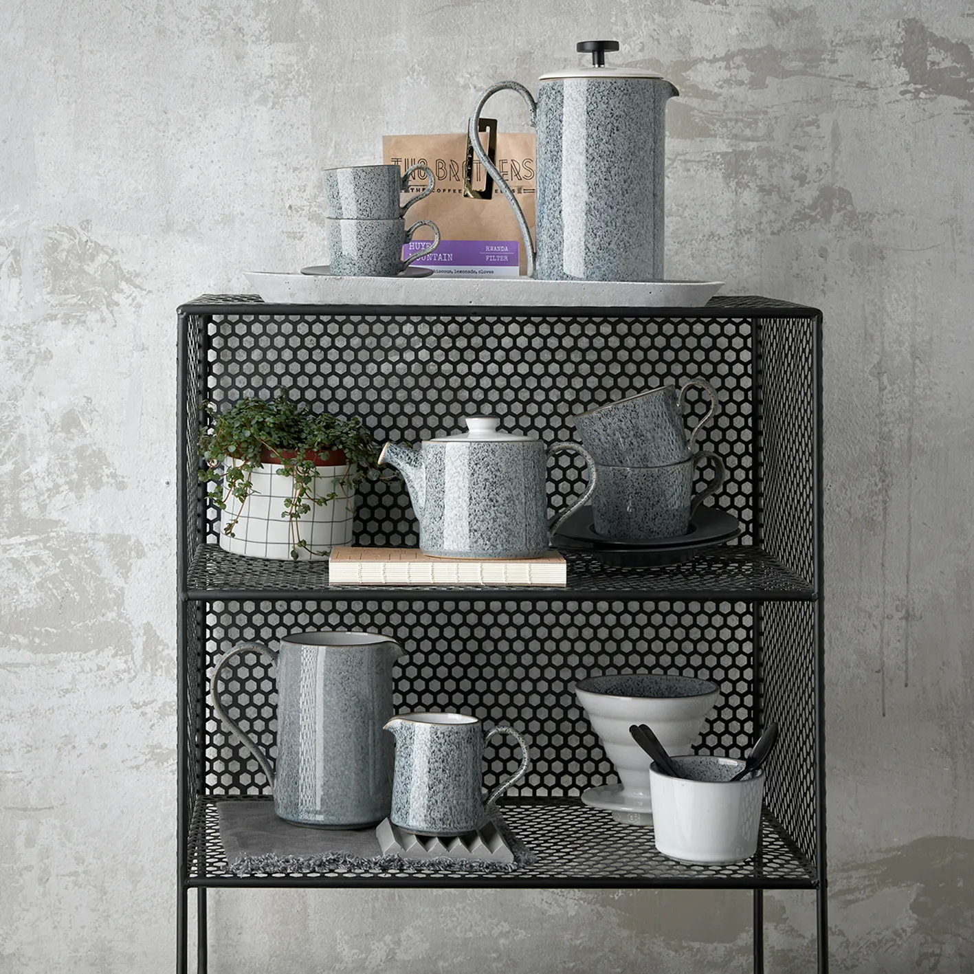 Cafetera de émbolo Studio Grey Brew 1,2 l, Grey Denby