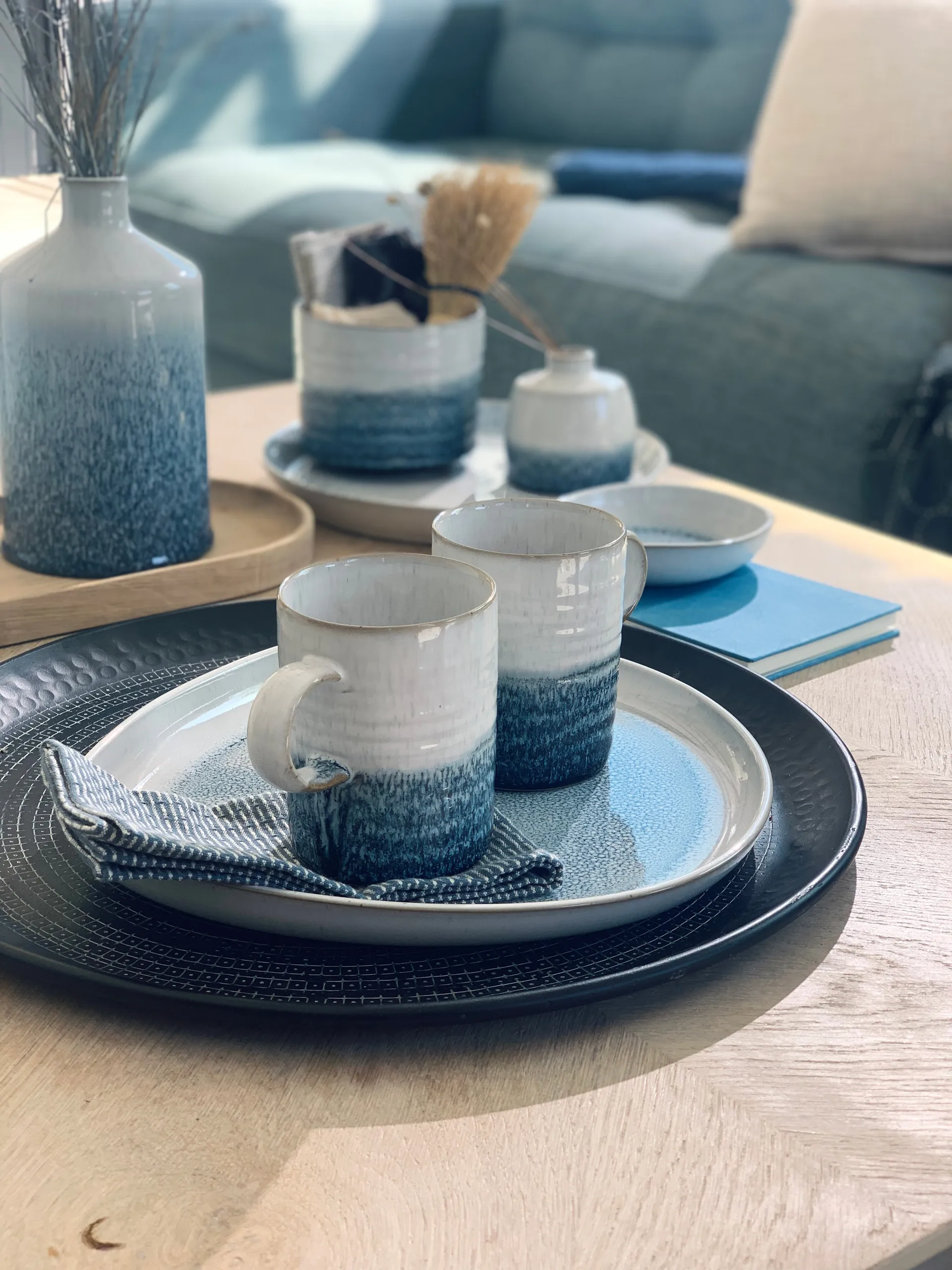 Cuenco de servir Kiln azul Alt, Small, Ø13 cm Denby