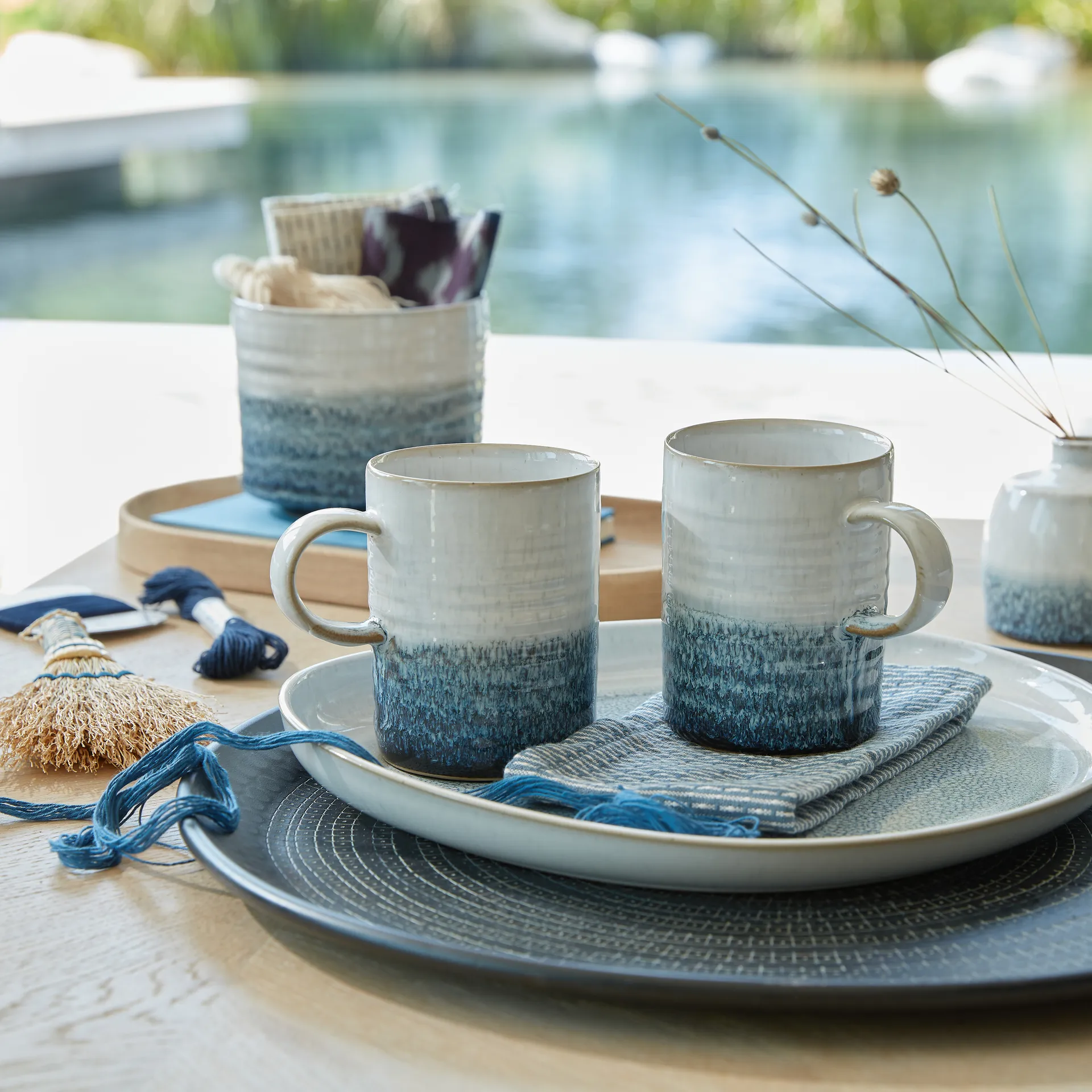 Cuenco de servir Kiln azul Alt, Small, Ø13 cm Denby