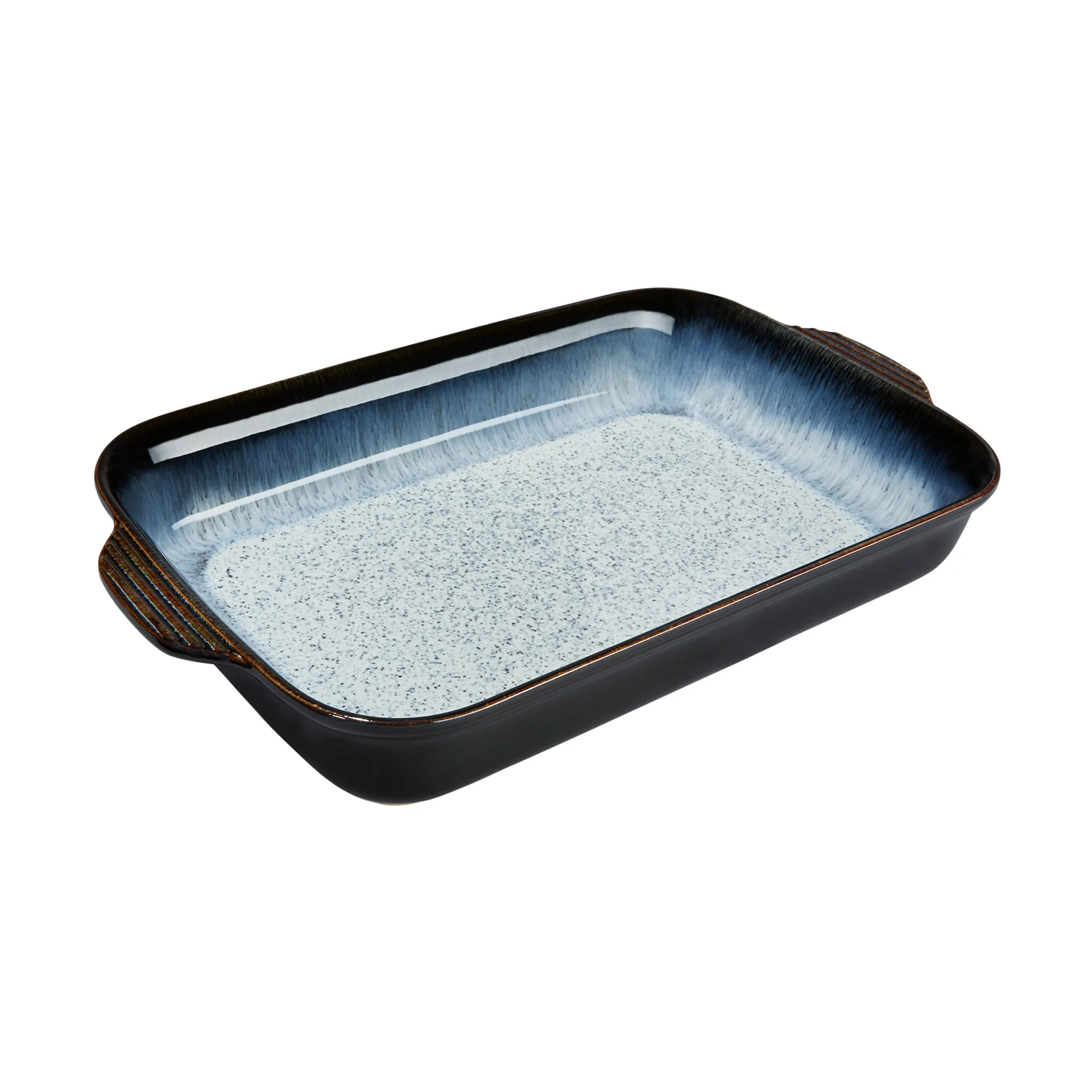Fuente para horno Halo , Negro-azul, large, rectangular Denby
