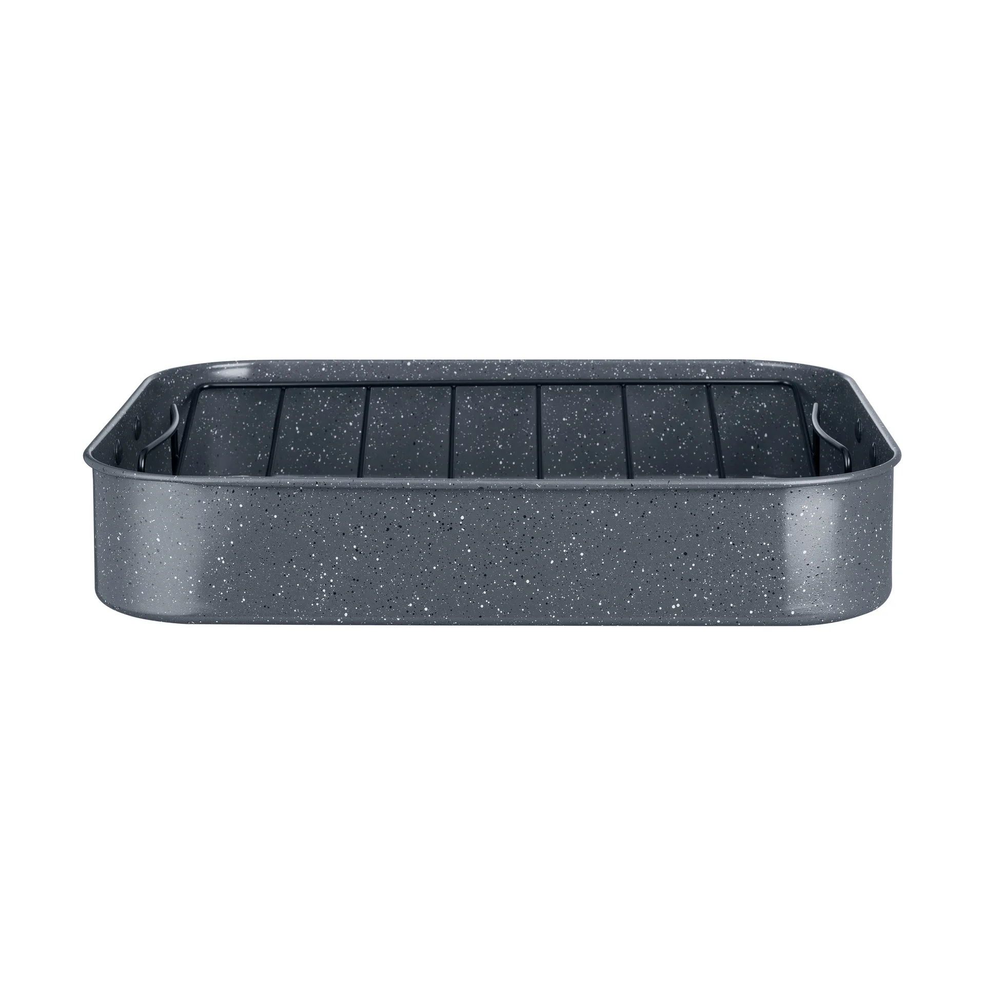 Fuente para horno Quantanium Finish, Gris, con rejilla, 41,6×31,8 cm Denby