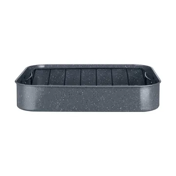 Fuente para horno Quantanium Finish - Gris, con rejilla, 41,6×31,8 cm - Denby