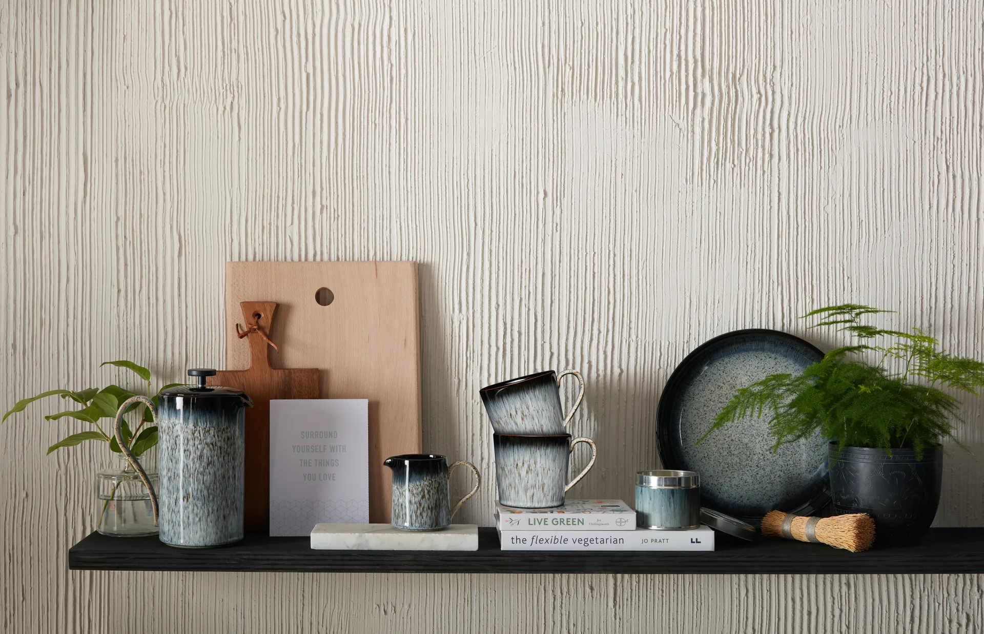 Jarra Halo brew 0,2 l, azul-gris-negro Denby