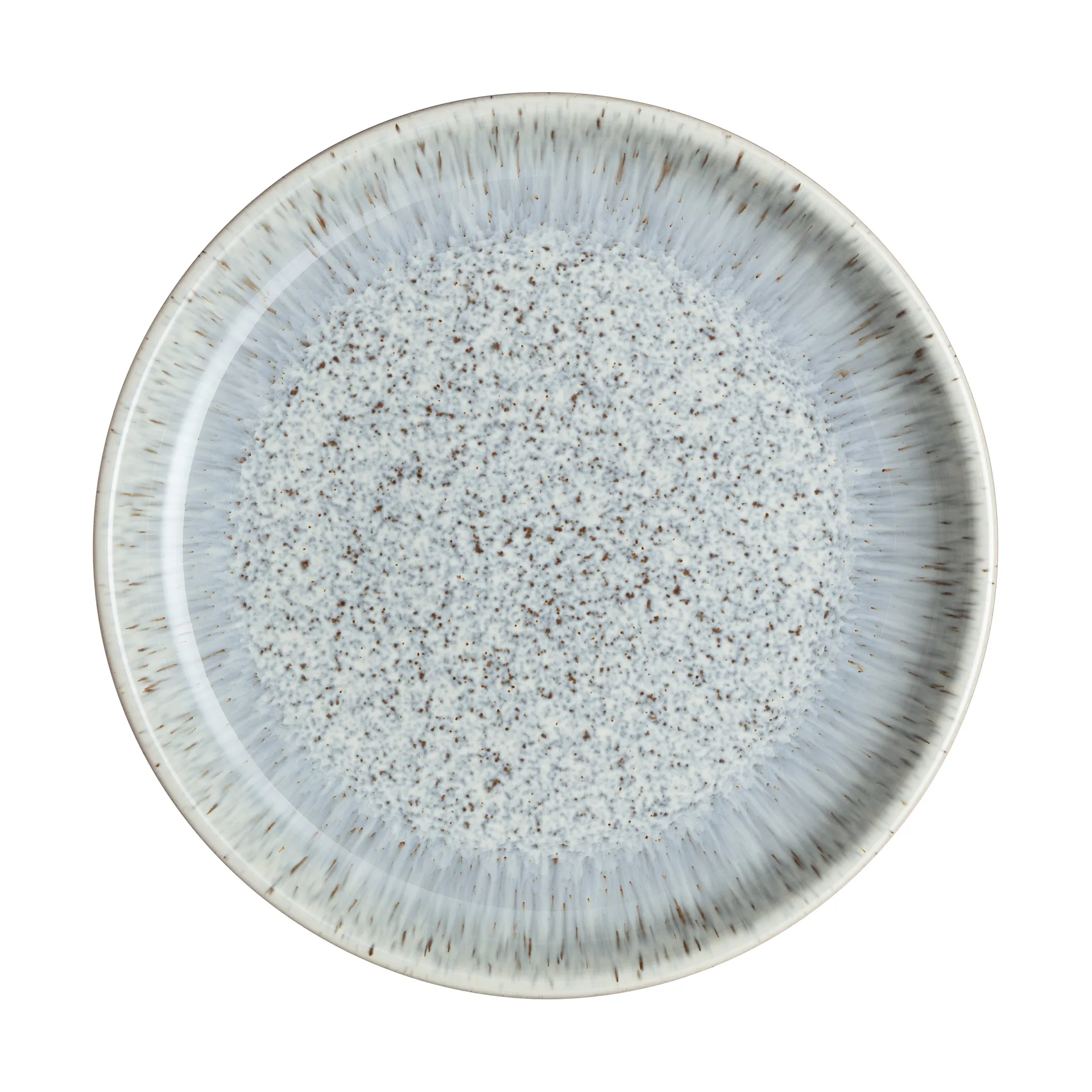 Plato Halo Speckle coupe 21 cm, gris-marrón Denby