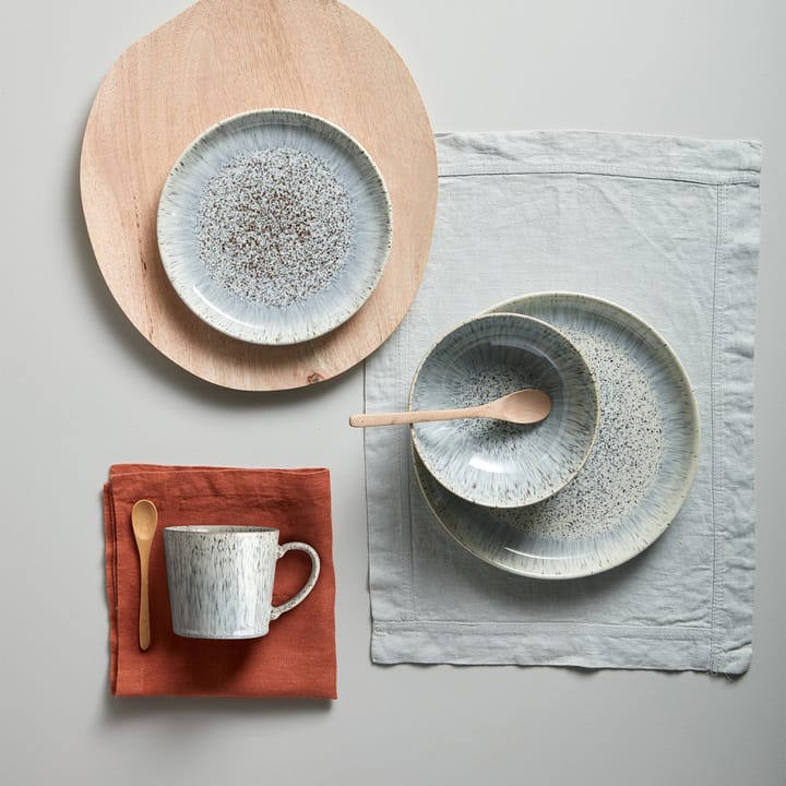 Plato Halo Speckle coupe 21 cm, gris-marrón Denby
