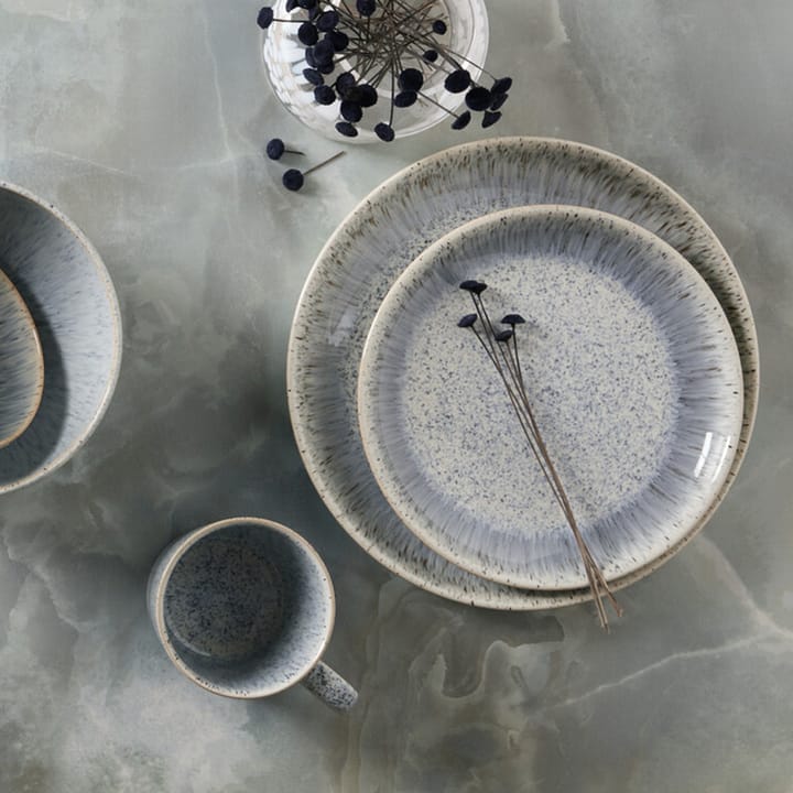 Plato Halo Speckle coupe 21 cm, gris-marrón Denby