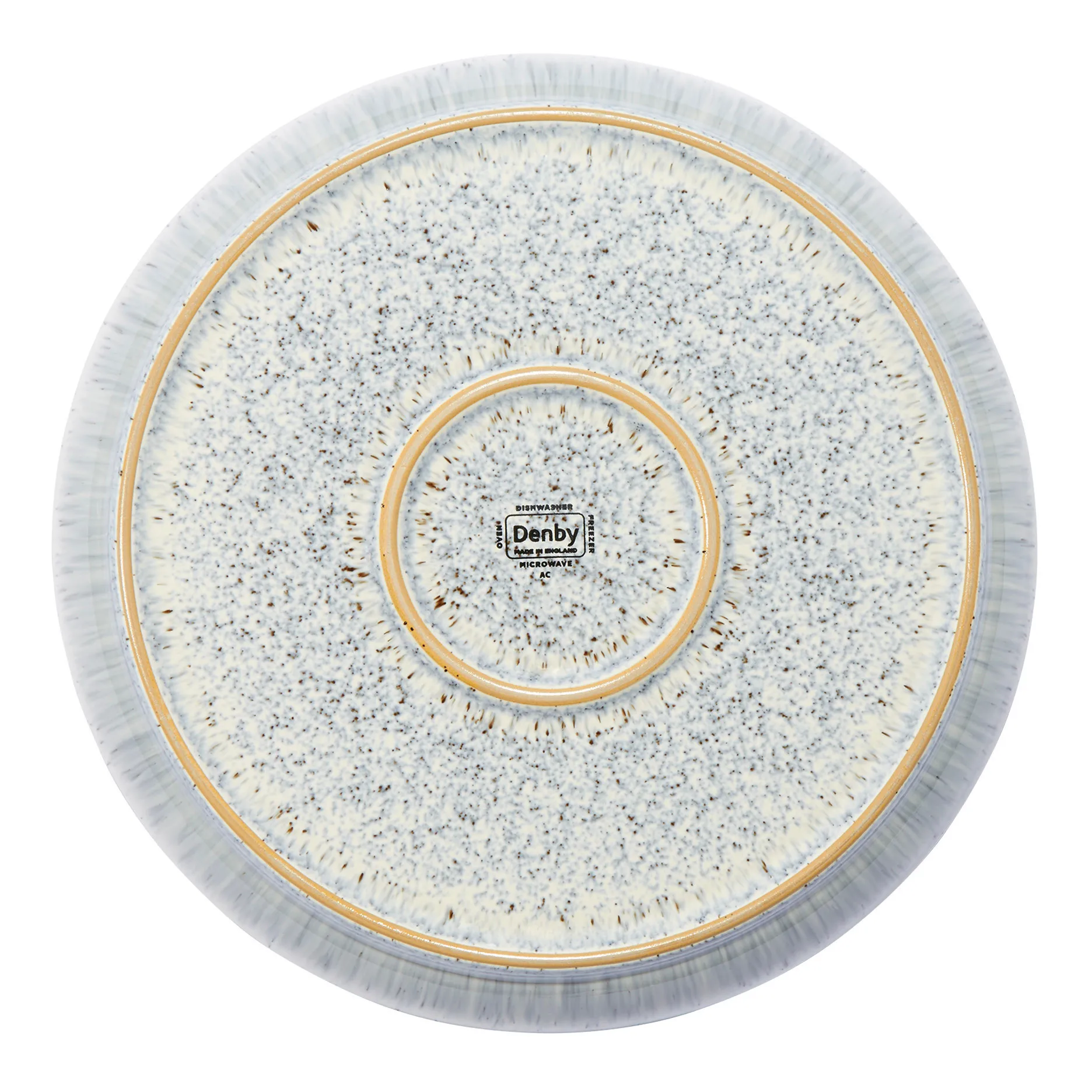 Plato Halo Speckle coupe 26 cm, gris-marrón Denby