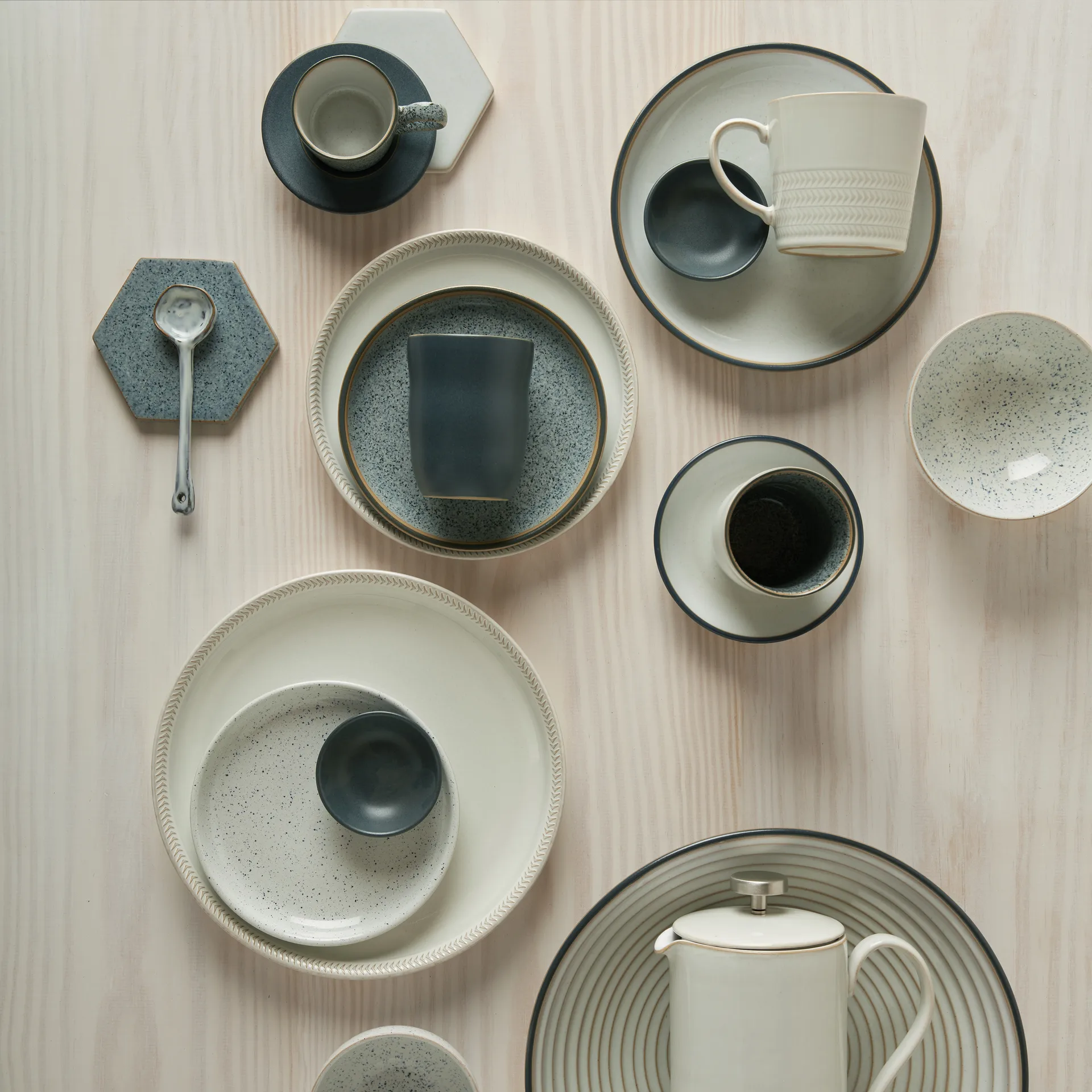 Plato Natural Canvas coupe 26 cm, Textured Denby