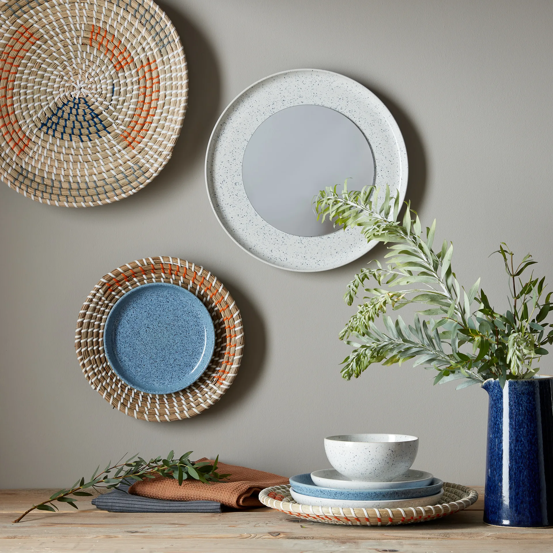 Plato Studio Blue coupe 21 cm, Chalk Denby