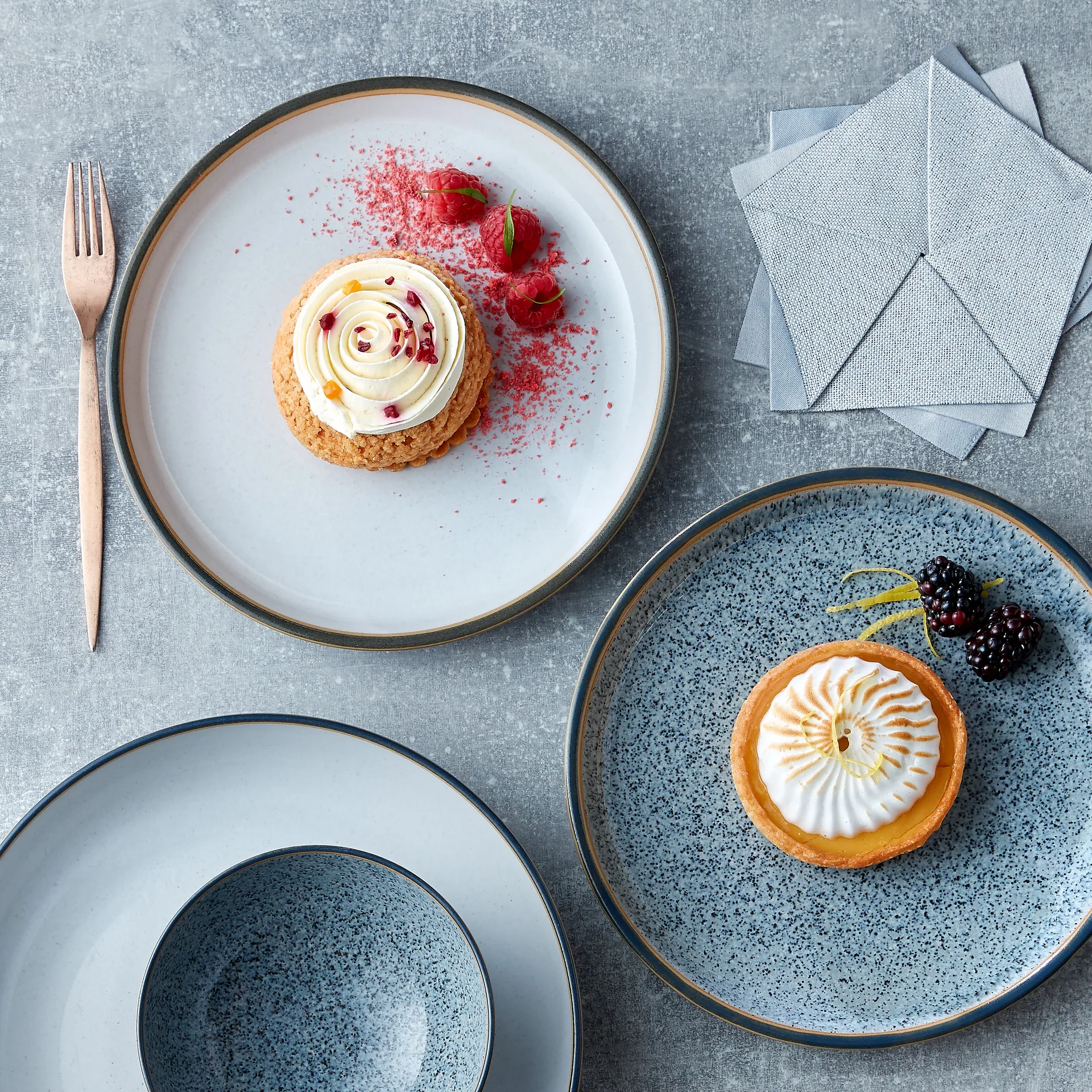 Plato Studio Grey coupe 26 cm, Granite Denby