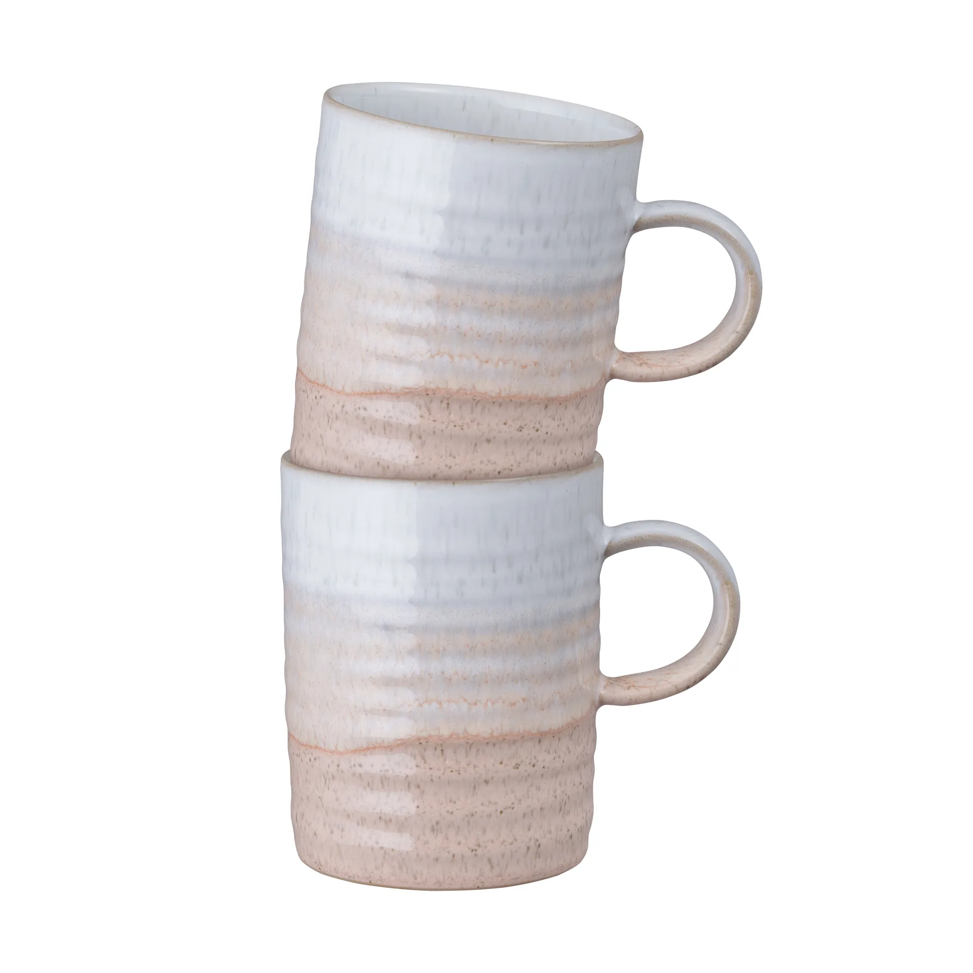 Taza acanalada Kiln Coral, Coral-beige, 2-pack Denby