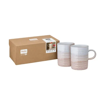 Taza acanalada Kiln Coral - Coral-beige, 2-pack - Denby