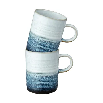 Taza Kiln blue ridged 2-pack - 41 cl - Denby
