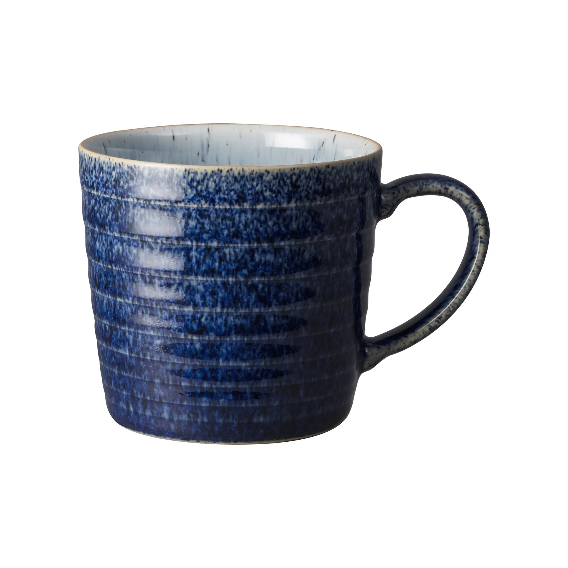 Taza Studio Blue acanalada 40 cl, Cobalt-pebble Denby