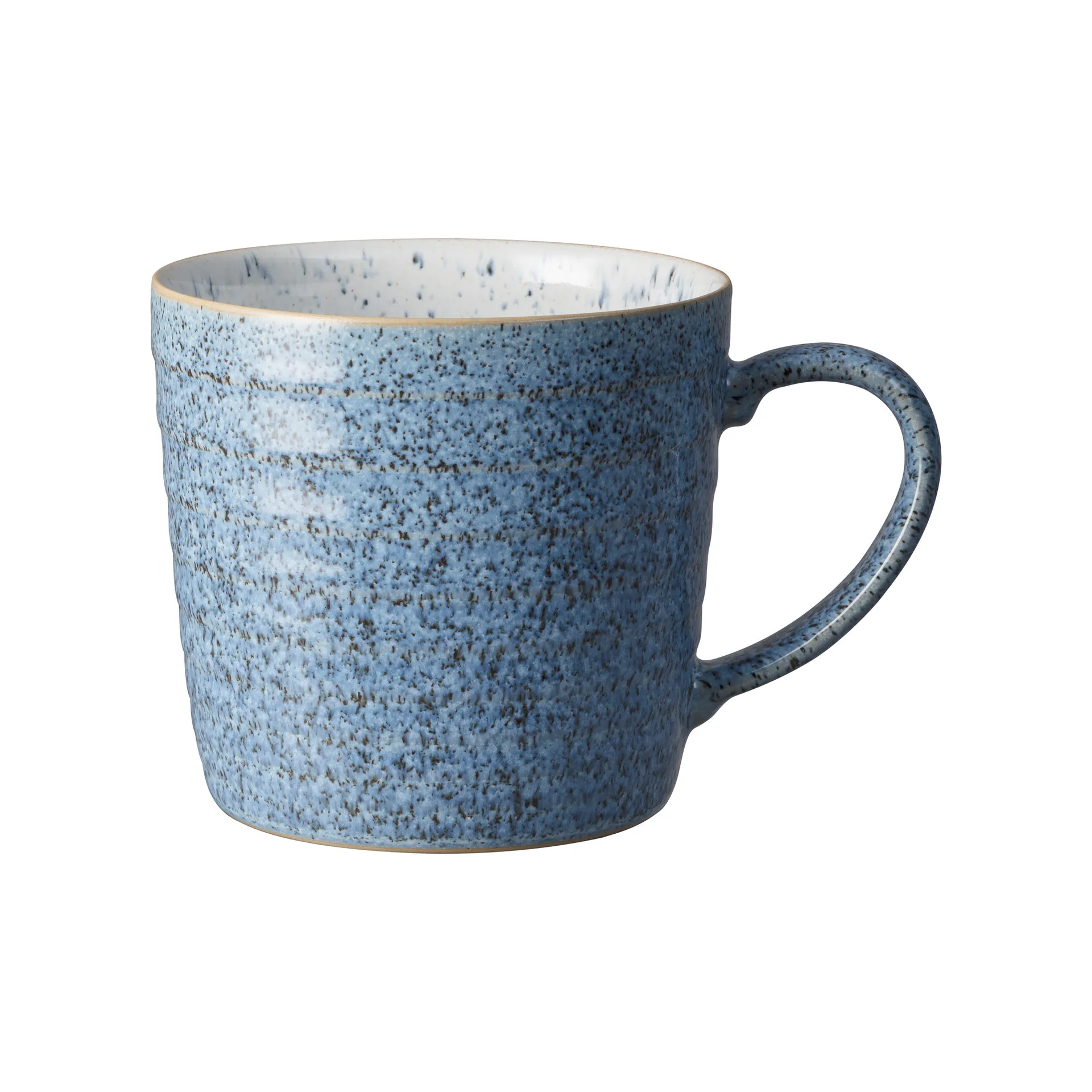 Taza Studio Blue acanalada 40 cl, Flint-chalk Denby
