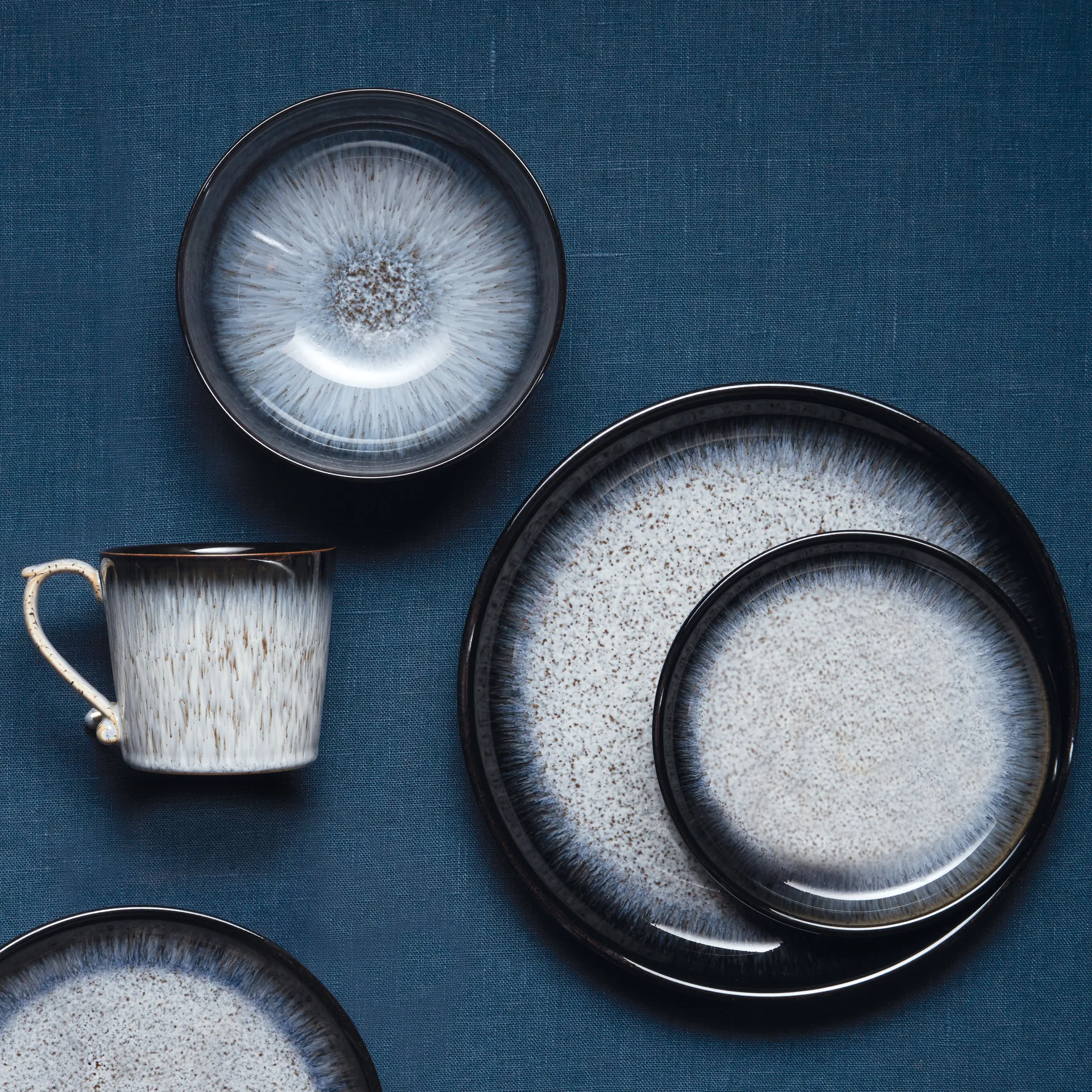 Tazón de cereales Halo 16 cm, azul-gris-negro Denby