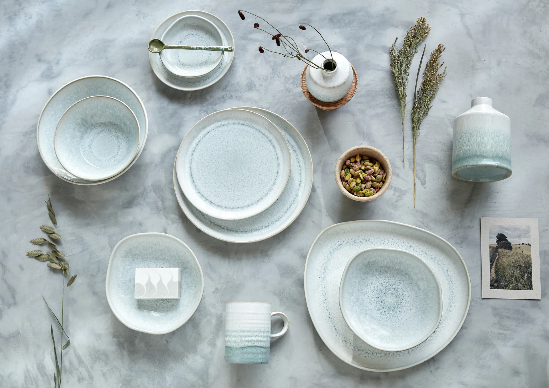 Vajilla Kiln Green, 12 piezas Denby