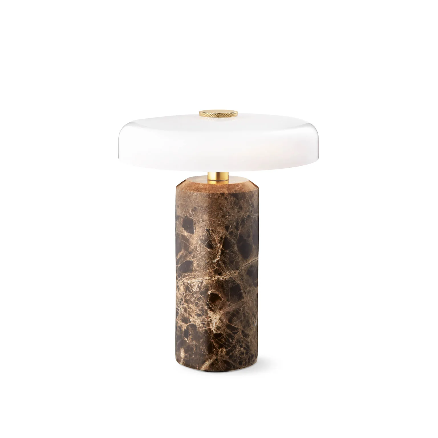 Lámpara de mesa Trip  Ø17x21 cm mármol, Emperador oscuro‑ópalo brillante Design By Us