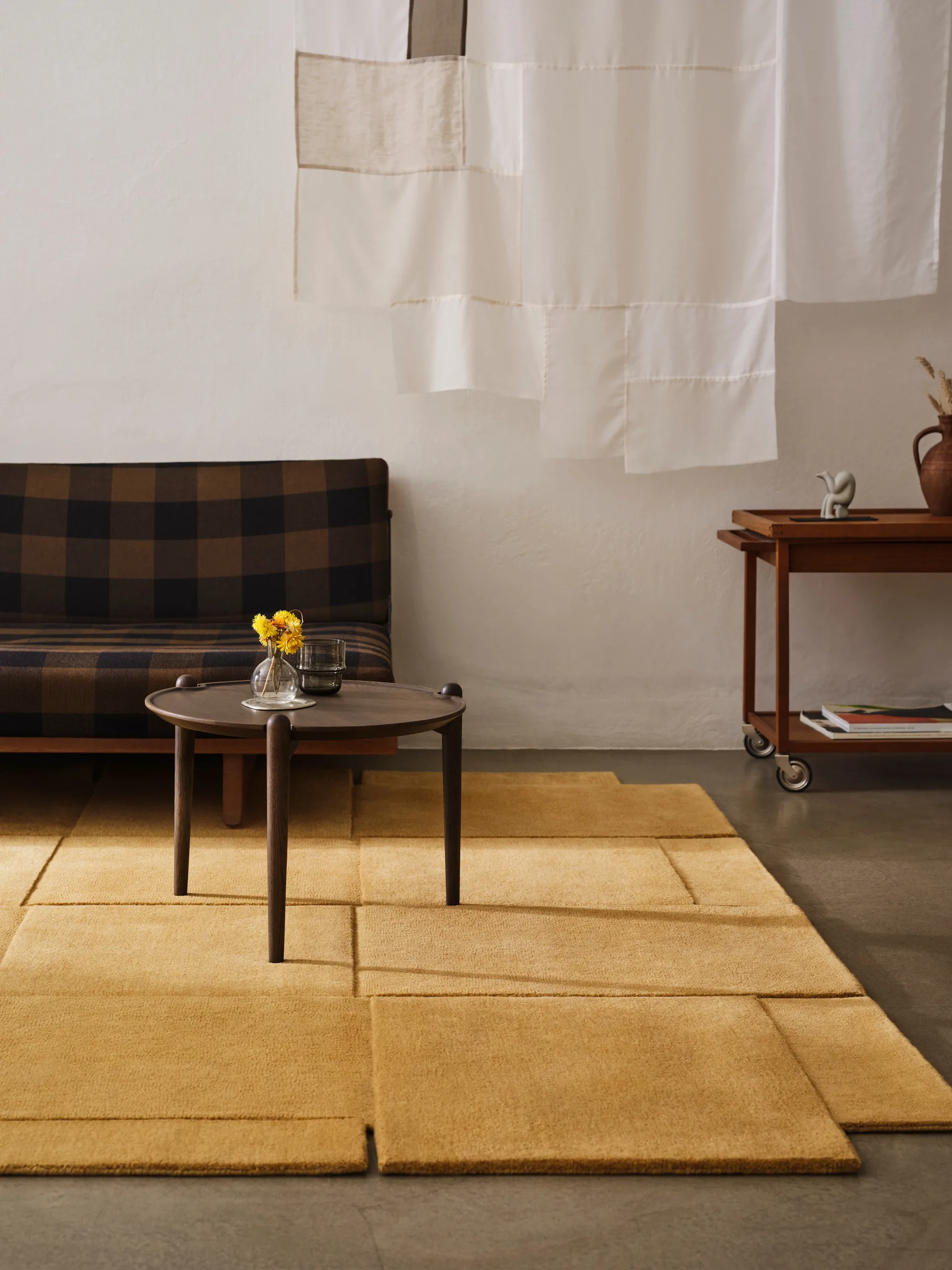 Alfombra Basket yellow ochre, 245x245 cm Design House Stockholm