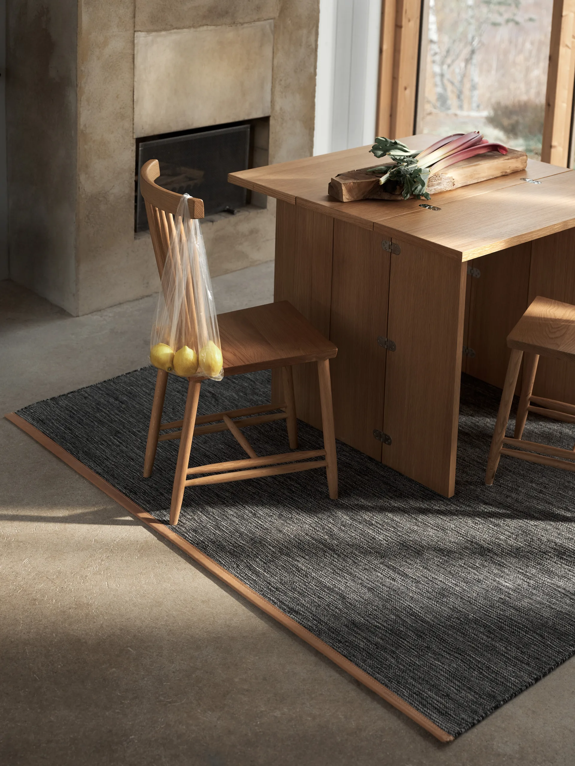 Alfombra Börk grande, gris oscuro, 200 x 300 cm Design House Stockholm