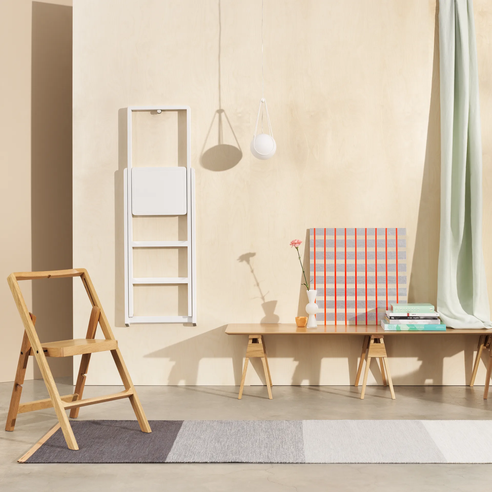 Alfombra Fields, 80x250 cm, Gris-azul Design House Stockholm